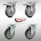 Service Caster 5 Inch SS Gray Polyurethane Top Plate Caster Total Lock Brakes SCC, 2PK SCC-SSTTL20S514-PPUB-2-S-2 - alternate 1